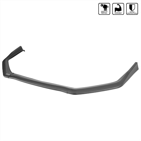 Spec-D Tuning STI FRONT BUMPER LIP MATTE BLACK LPF-WRX15BK-AK